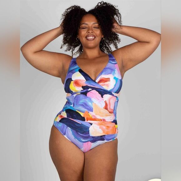 ARTESANDS Art A La Rue Delacroix One Piece NWT size 24 multi-color - Picture 1 of 5